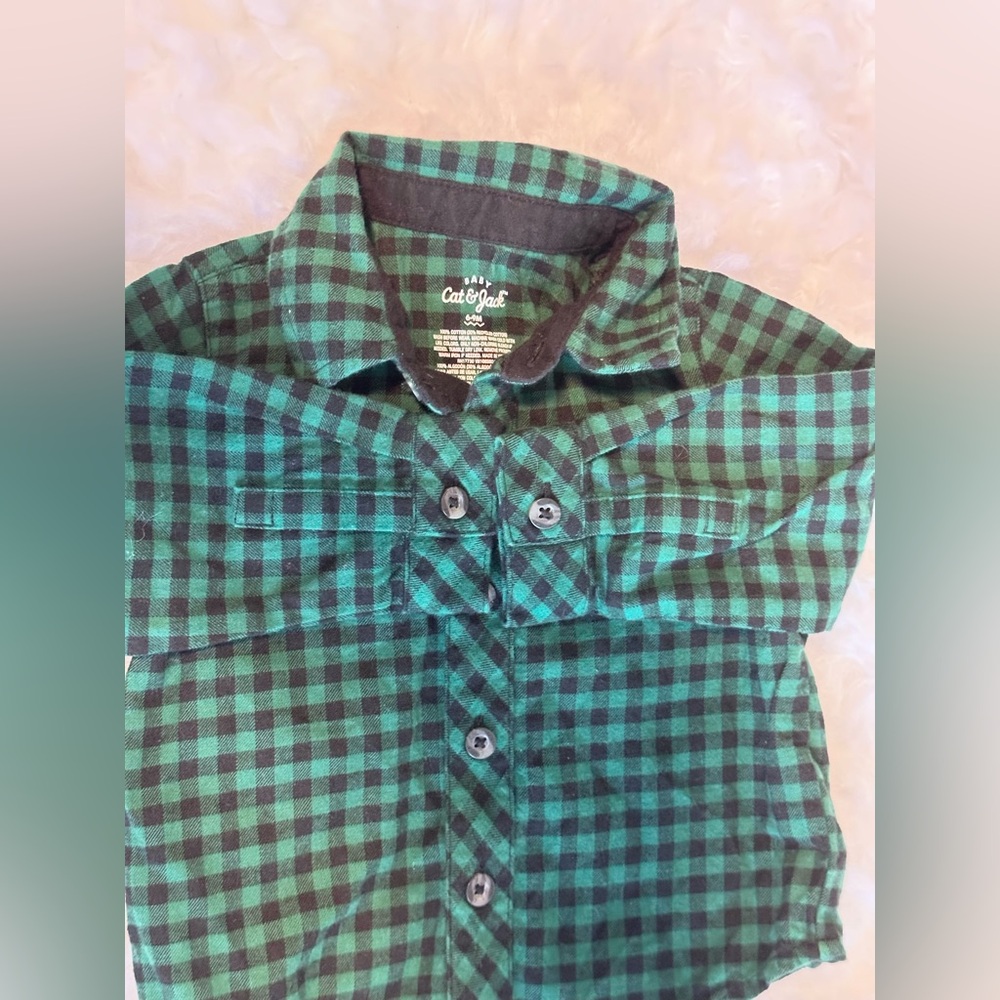 Baby Boys Dark Green Corduroy Overalls Set | Size 6-9m - Picture 3 of 8